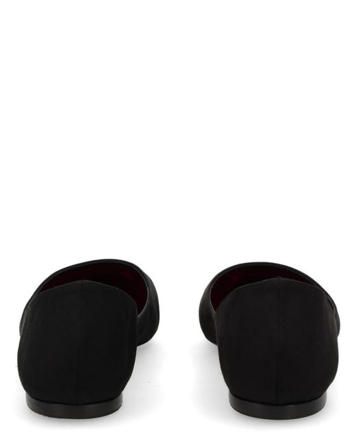 Saint Laurent Brown Solid Ballet Flats