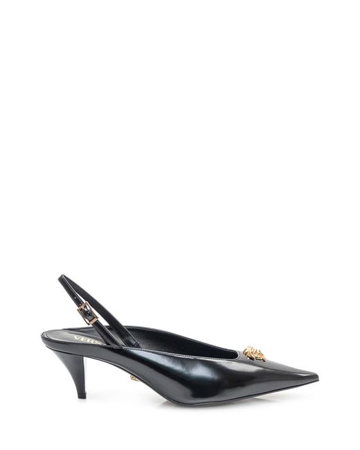 Versace White Slingback Pumps