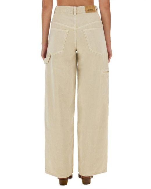 Isabel Marant Natural Straight High Rise Jeans
