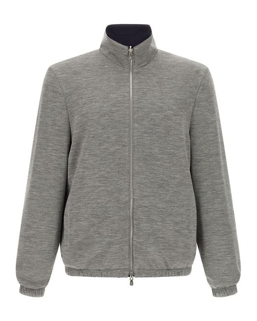 Brunello Cucinelli Blue Logo Jacket for men