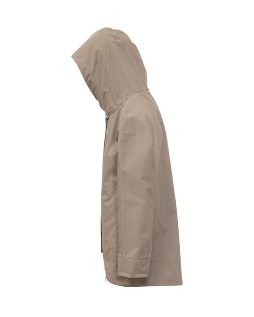Herno Gray Solid Hood Jacket