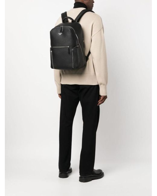 Armani leather backpack clearance