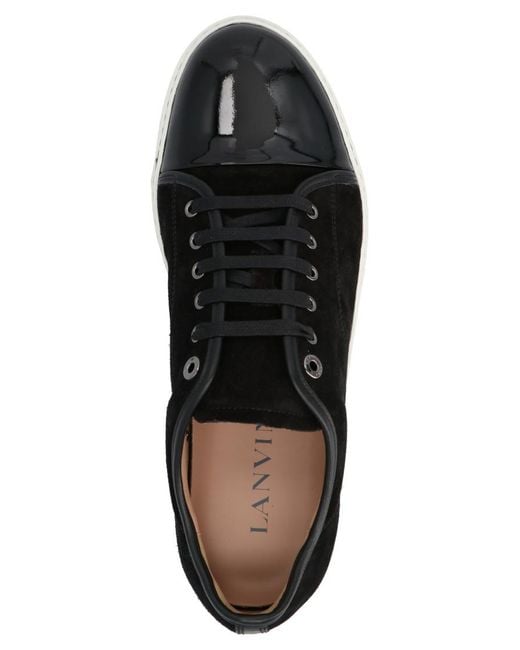 Lanvin Black Solid Sneakers for men
