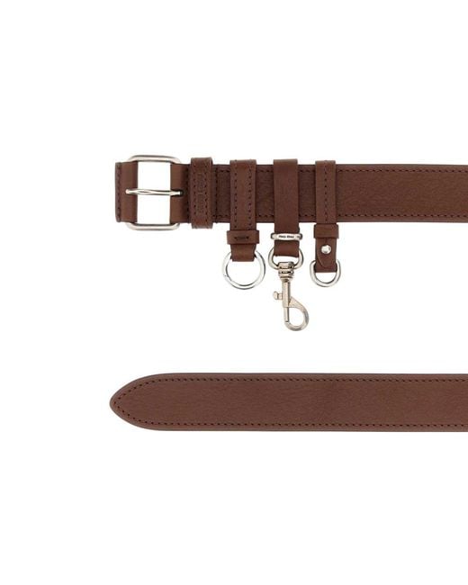 Miu Miu Brown Solid Belt