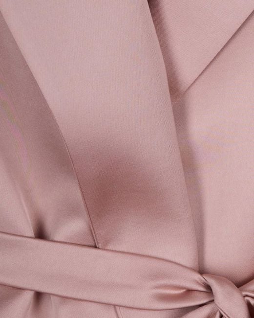 ANDAMANE Pink Solid Notched Lapel Blazer
