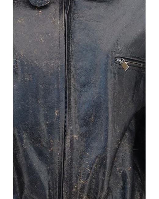 Magda Butrym Gray Solid Shirt Collar Jacket