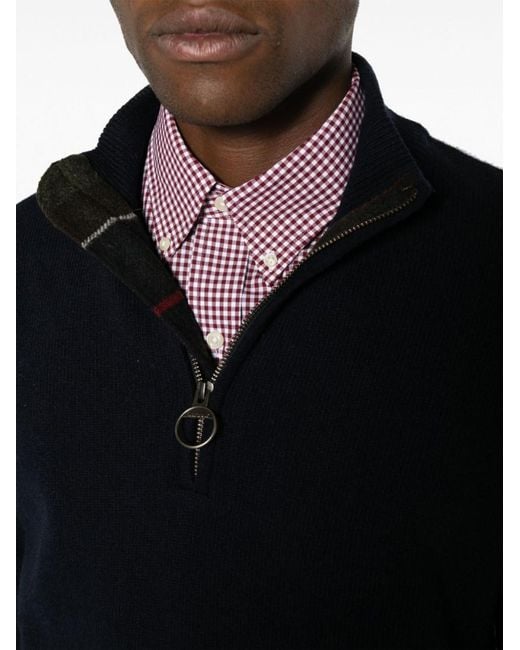 Barbour Blue Wool Sweater for men