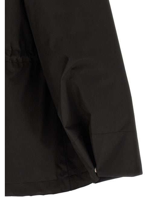 Yves Salomon Black Solid Hood Jacket