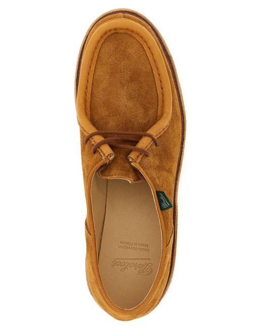 Paraboot Brown Solid Lace Ups Shoes for men