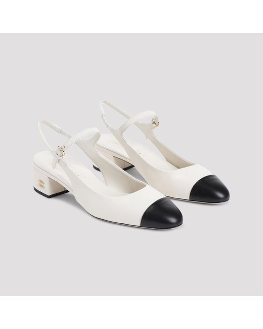 miu miu white pumps