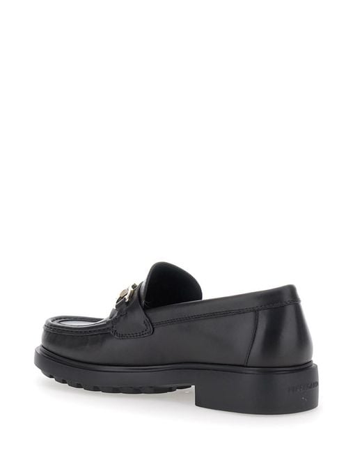 Ferragamo Gray Leather Loafers for men