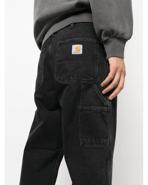 Carhartt Black Double Knee Denim Jeans for men