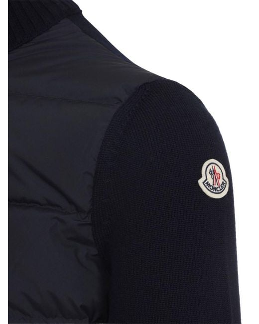 Moncler Blue Dark Quilted Jacket for men
