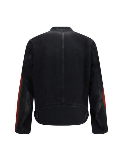 Gucci Blue Regular Biker Jacket for men