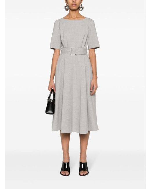 P.A.R.O.S.H. White Dart-Detail Dress