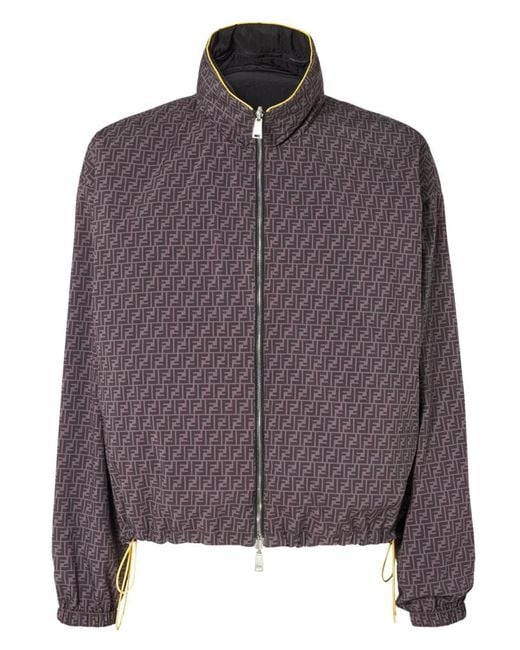 Fendi Black Solid Reversible Jacket for men