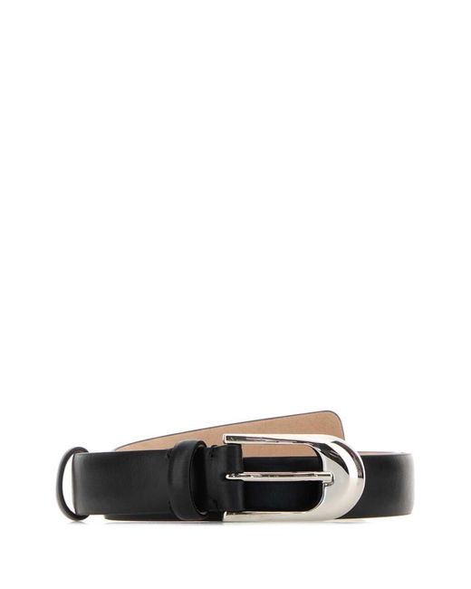 Khaite Black Leather Belt