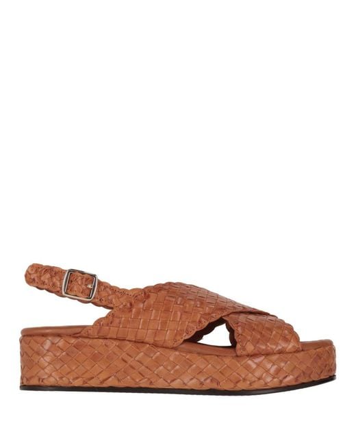 LA ROSE Brown Braided Heels