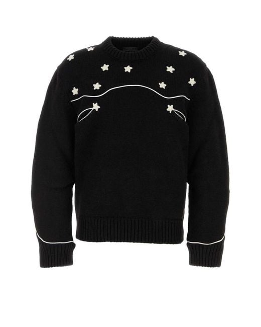 Prada Black Wool Sweater for men