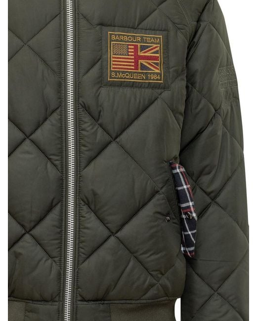 Barbour Green Mandarin Collar Jacket for men