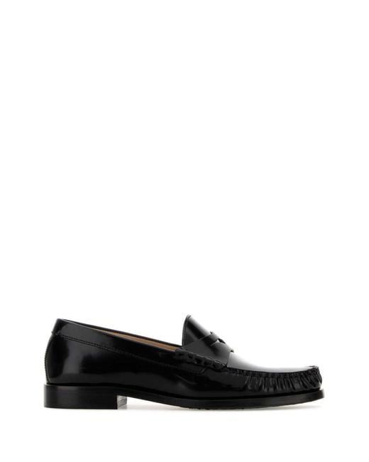 Stuart Weitzman Black Slip On Loafers