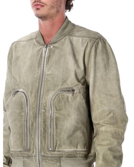 Rick Owens Natural Solid Bomber Jacket for men