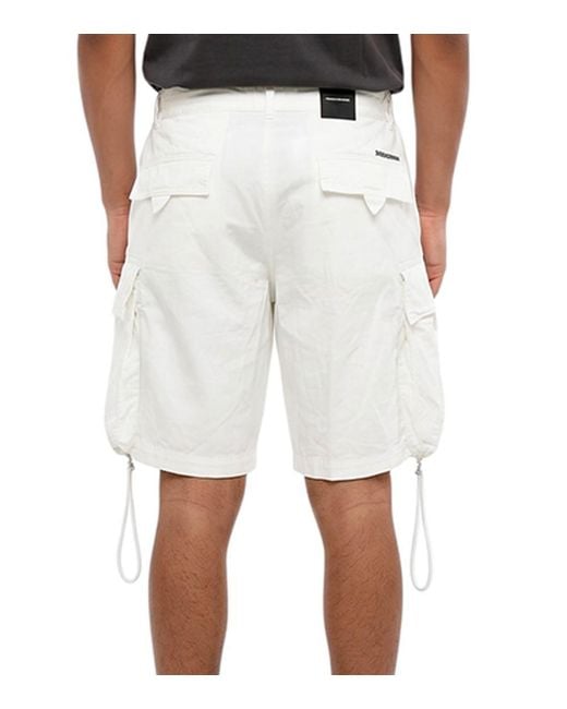 DSquared² White Cargo Shorts for men