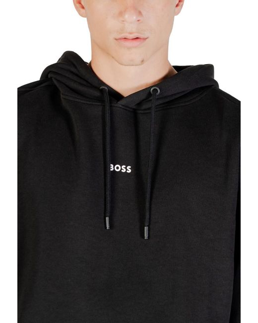 Boss Blue Solid Hoodie for men