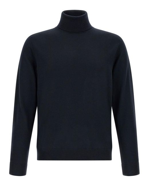 Zanone Blue Turtle Neck Sweater for men