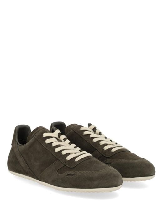 Rick Owens Black Solid Minimal Sneakers for men