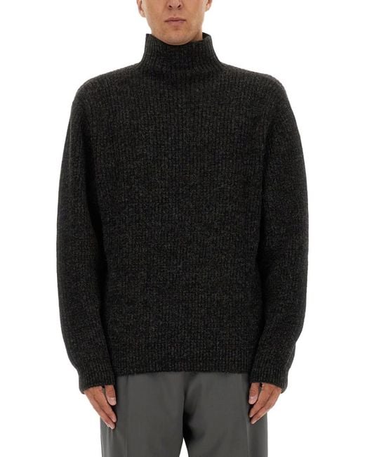 Lemaire Black Turtle Neck Sweaters for men