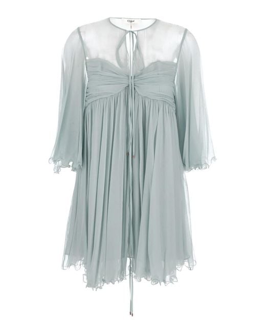 chloe pleated mini dress Chloe Pleat Mini Dress
