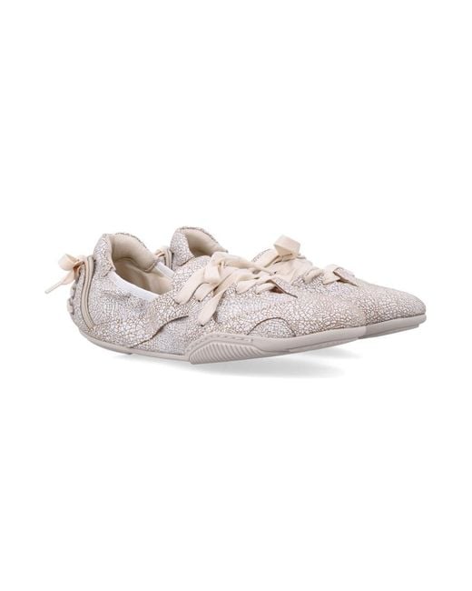Acne White Textured Sneakers