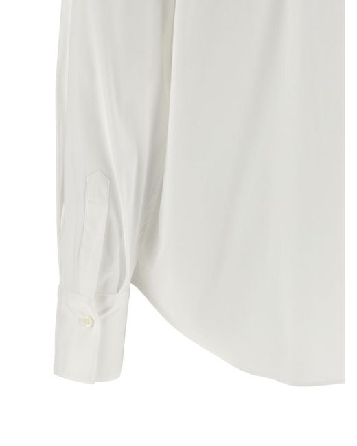 Brunello Cucinelli White Regular Solid Shirt