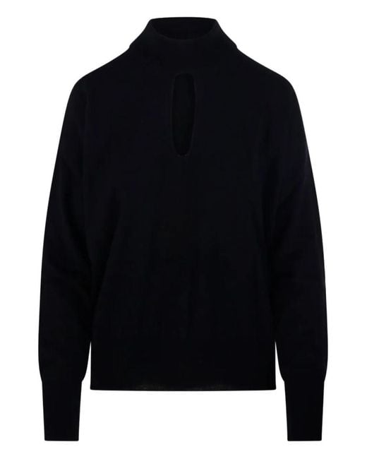 Roberto Collina Blue High Neck Sweater