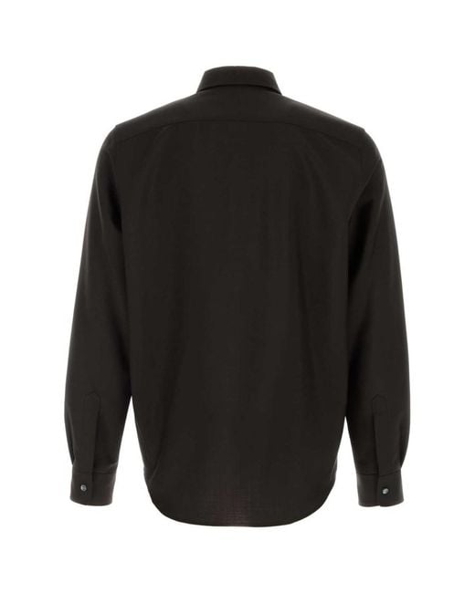 Jil Sander Black Regular Solid Shirt for men