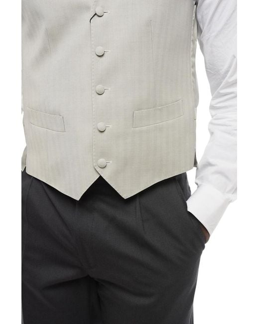 Corneliani White Solid Waistcoat for men