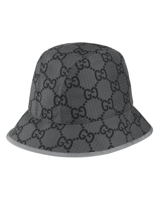 Gucci Gg Ripstop Bucket Hat in Gray for Men | Lyst