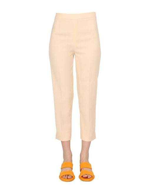 Moschino Natural Slim Flat Front Pants