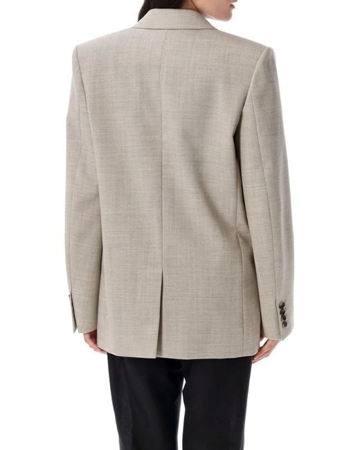 Saint Laurent Gray Cappuccino Wool Blazer