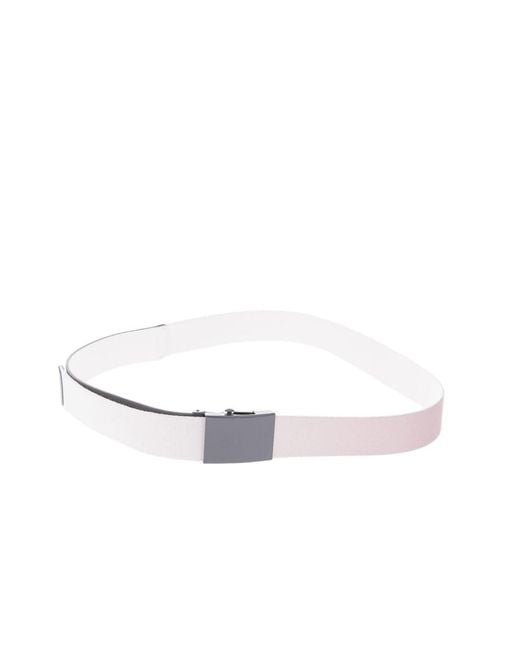 DIESEL White Solid Belt for men