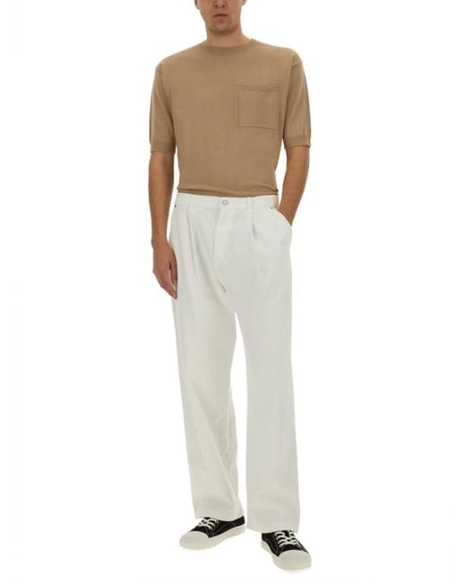 Moschino Natural Crew Neck Sweaters for men