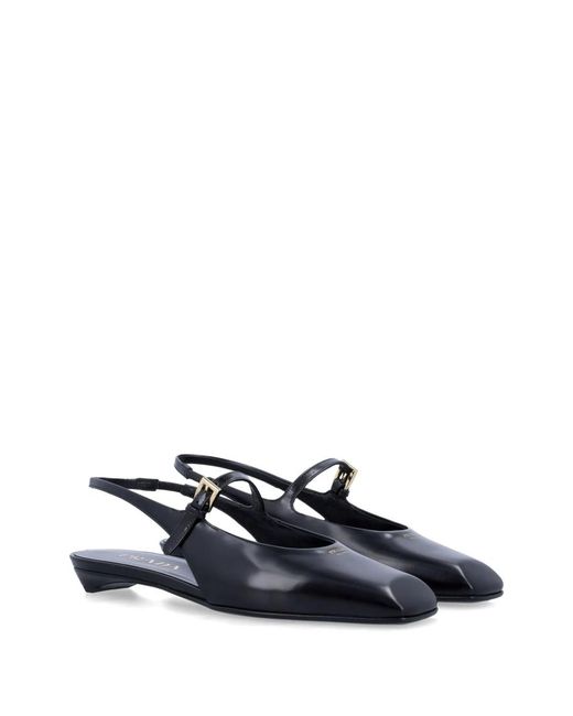 Prada White Slingback Ballet Flats