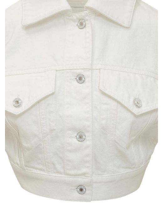 Givenchy White Shirt Collar Jacket