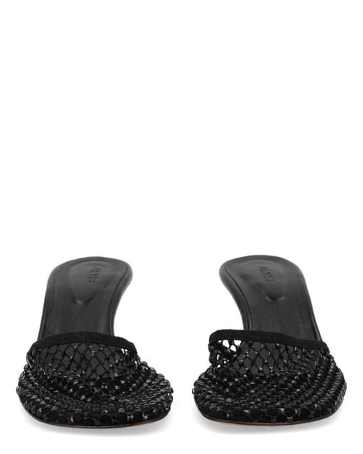 Alysi Black Woven Heels