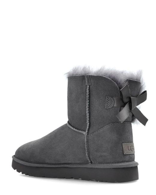 Ugg Gray Solid Round Toe Boots