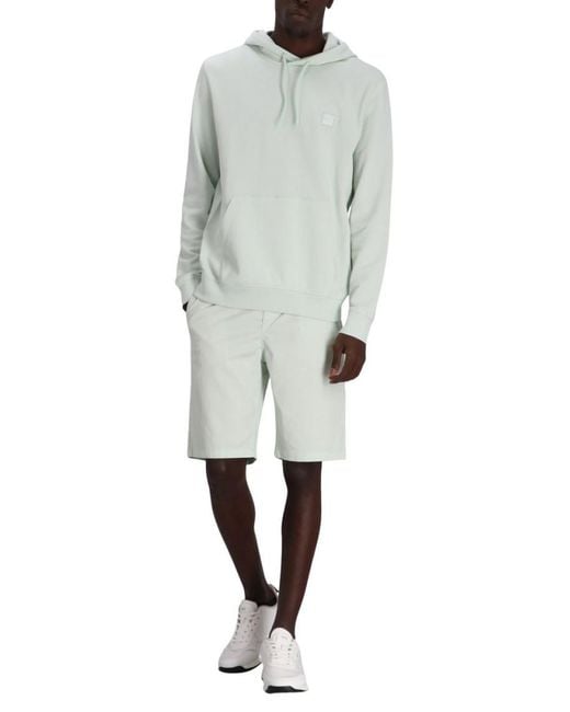 Boss White Mint Wetalk Hoodie for men