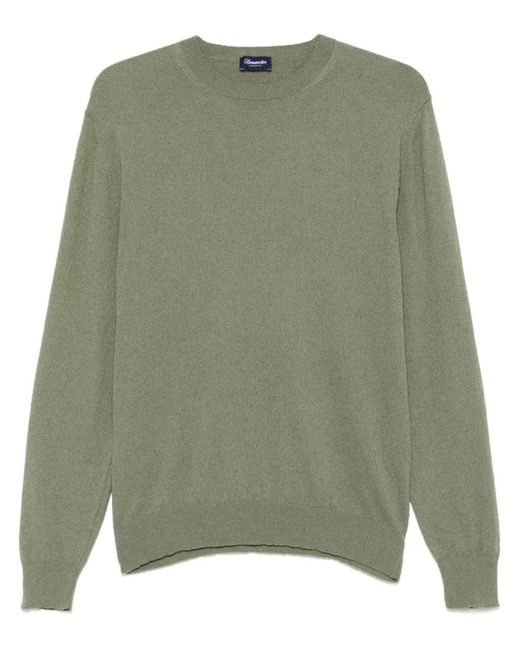 Drumohr Green Knitted Neck Sweater for men
