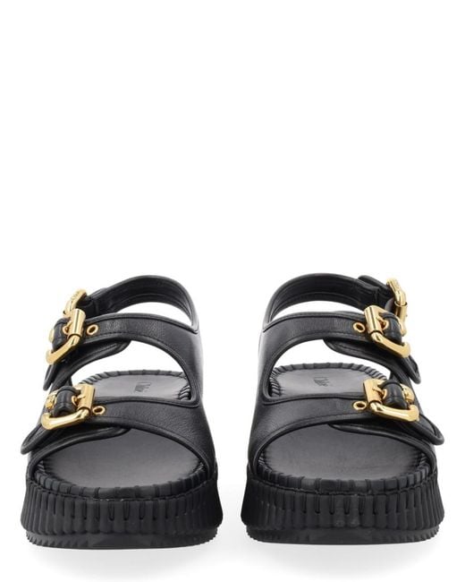 Chloé Black Solid Nama Sandals