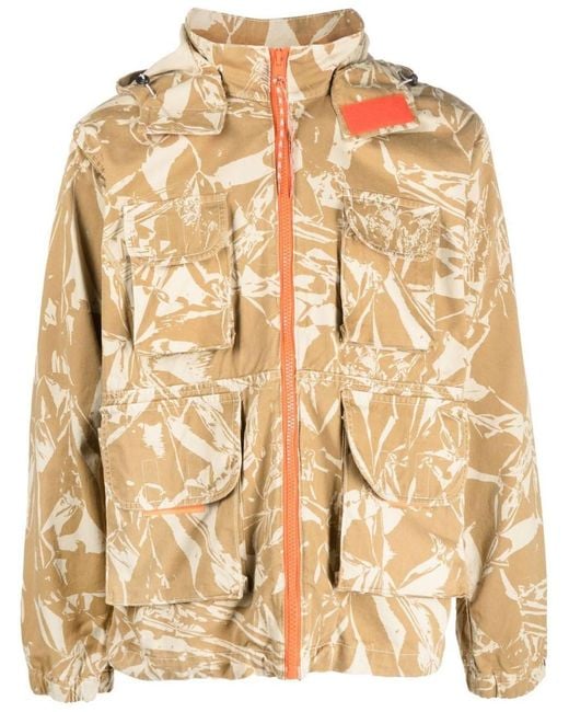 Aries Natural Hooded Camouflage Cargo Jacket for men